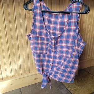 HIPPY LAUNDRY Crop Top Front Tie Size Medium